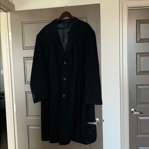 Ralph Ralph Lauren Vintage Cashmere Blend Black Overcoat~Size 52R